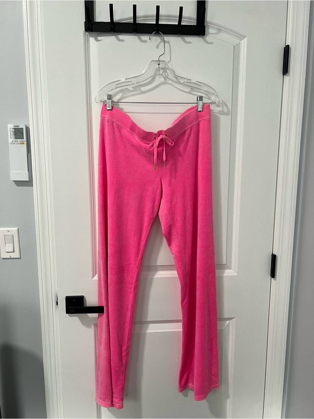 Juicy Couture Bright Pink Velour Drawstring Lounge Pants